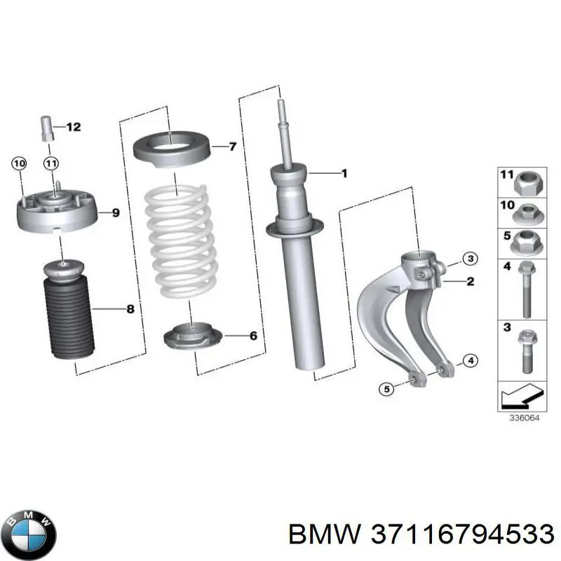 37116794533 BMW Amortyzator przedni lewy