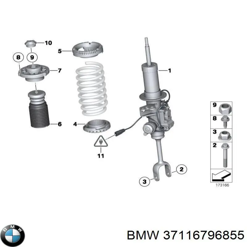 37116796855 BMW Amortyzator przedni lewy