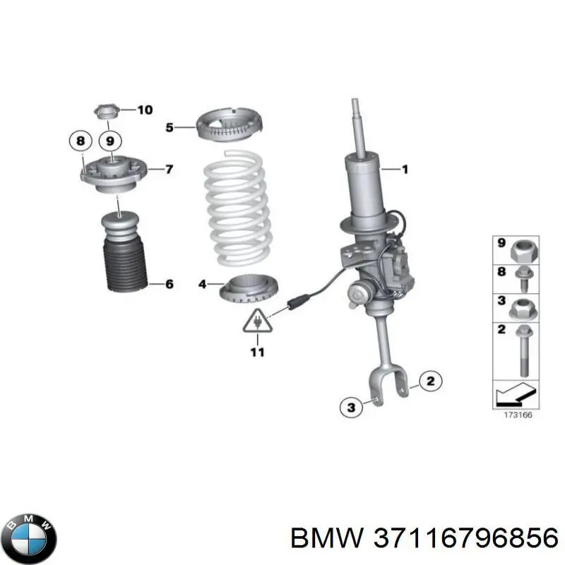 37116796856 BMW Amortyzator przedni prawy