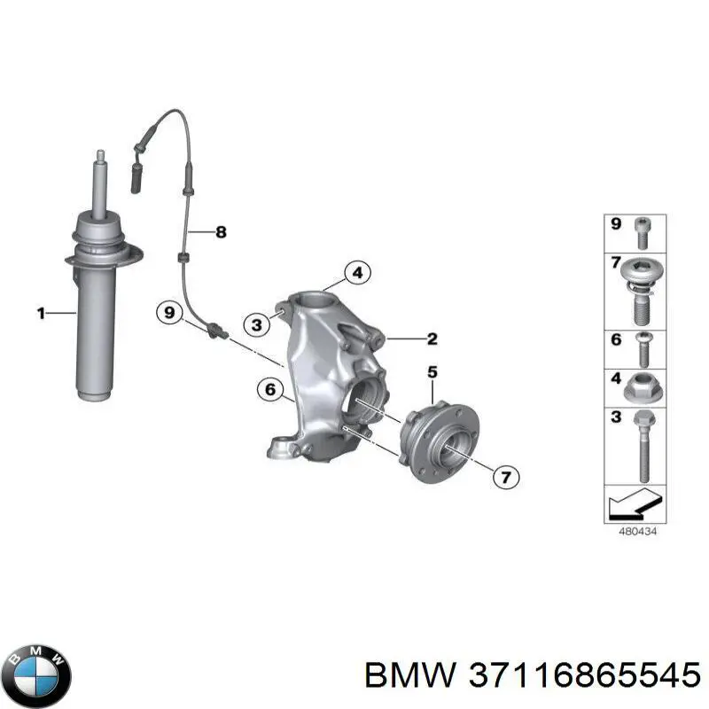 37116865545 BMW Amortyzator przedni lewy
