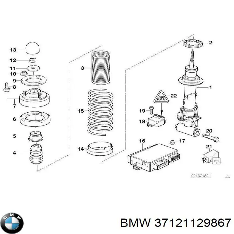 Do koszyka 37121129867 BMW Poduszka amortyzatora tylnego