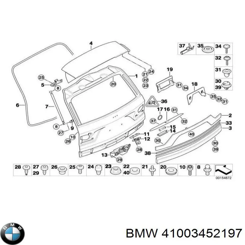 Drzwi tylne (bagażnika 3/5) do BMW X3 (E83)