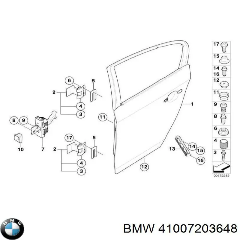 Drzwi tylne prawe do BMW 3 (E90)