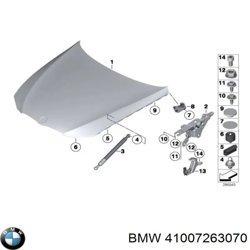 Maska silnika BMW 41007263070 cena, od 440,04 USD