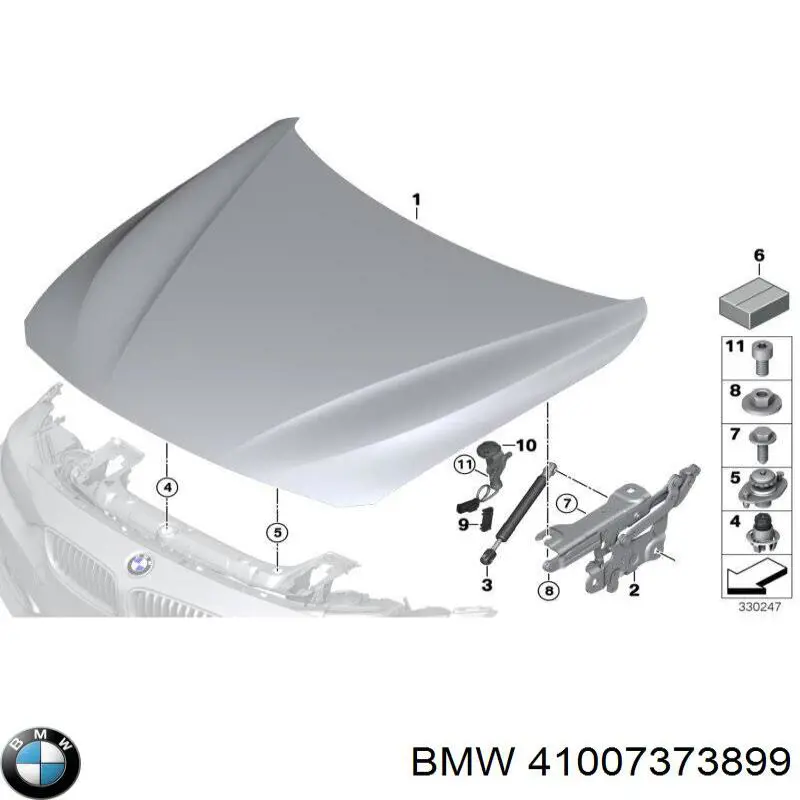 41007373899 BMW Maska silnika