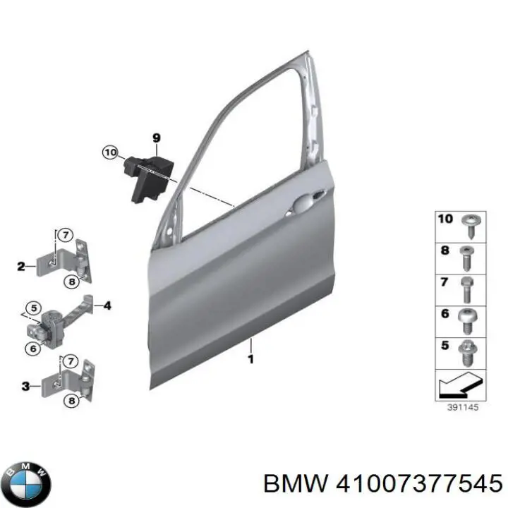 41007377545 BMW Zawias drzwi przednich lewych