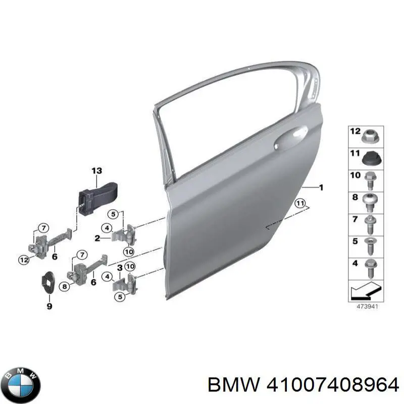 Drzwi tylne prawe BMW 5 sedana (G30, F90) (2016 - 2026) cena, od 1294,04 USD