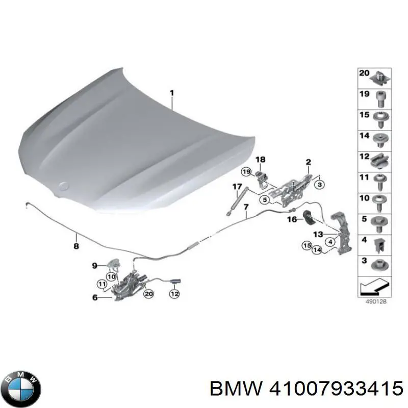 41007933415 BMW Maska silnika