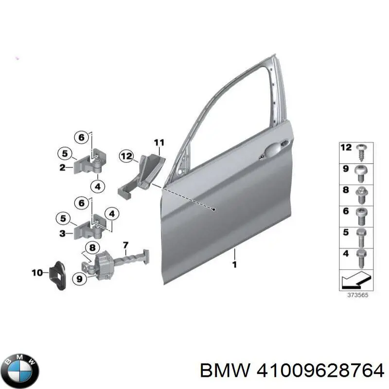 41009628764 BMW Drzwi przednie prawe