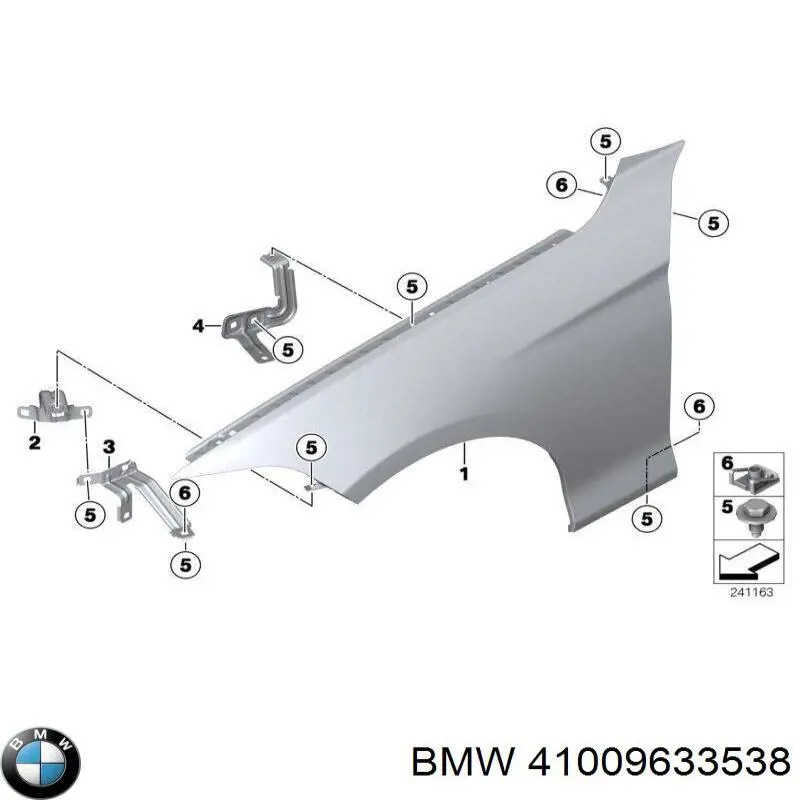 Błotnik przedni prawy do BMW 2  F23