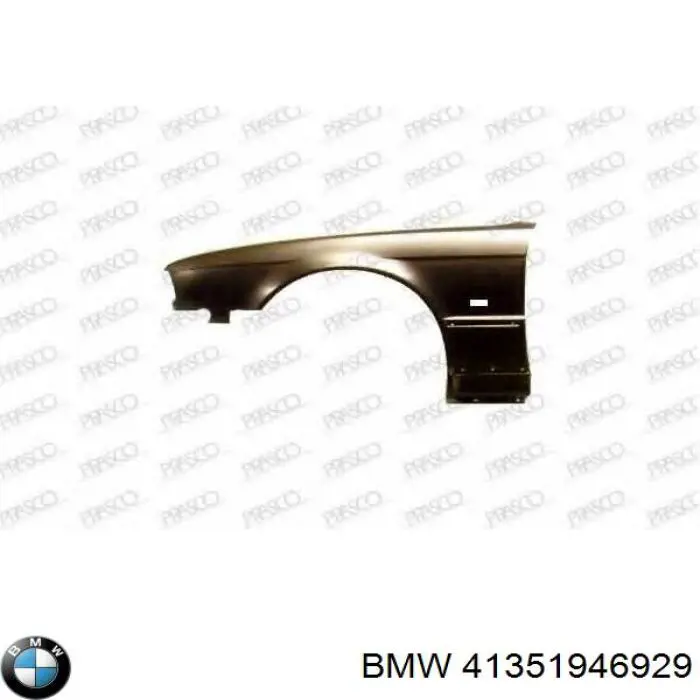 Błotnik przedni lewy BMW 41351946929 cena, od 62,76 USD