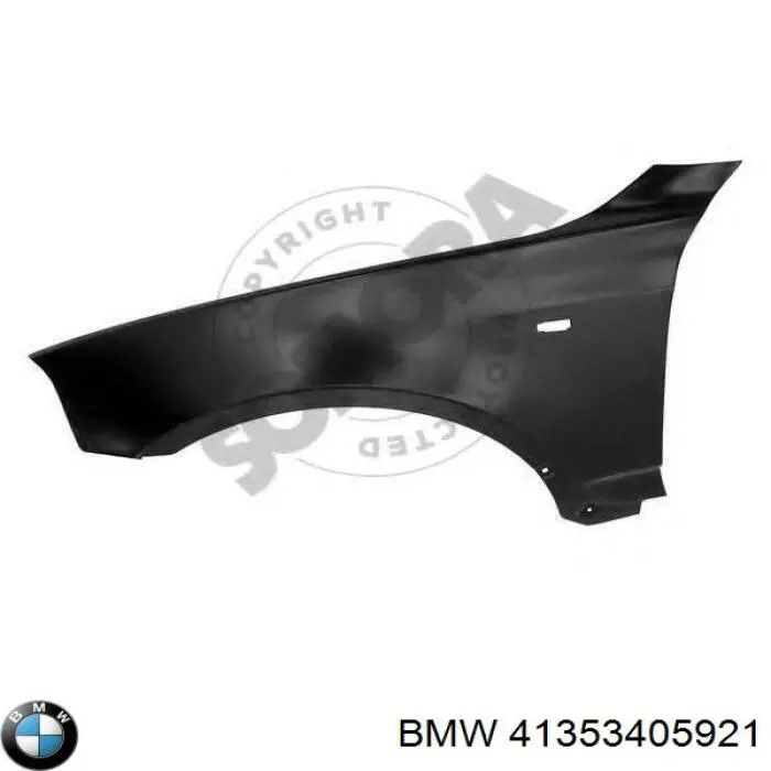 Błotnik przedni lewy BMW 41353405921 cena, od 219,63 USD