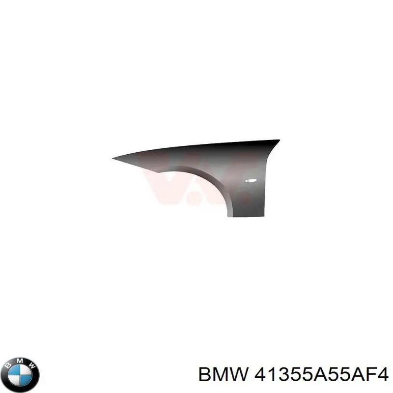Błotnik przedni prawy BMW 41355A55AF4 cena, od 137,91 USD