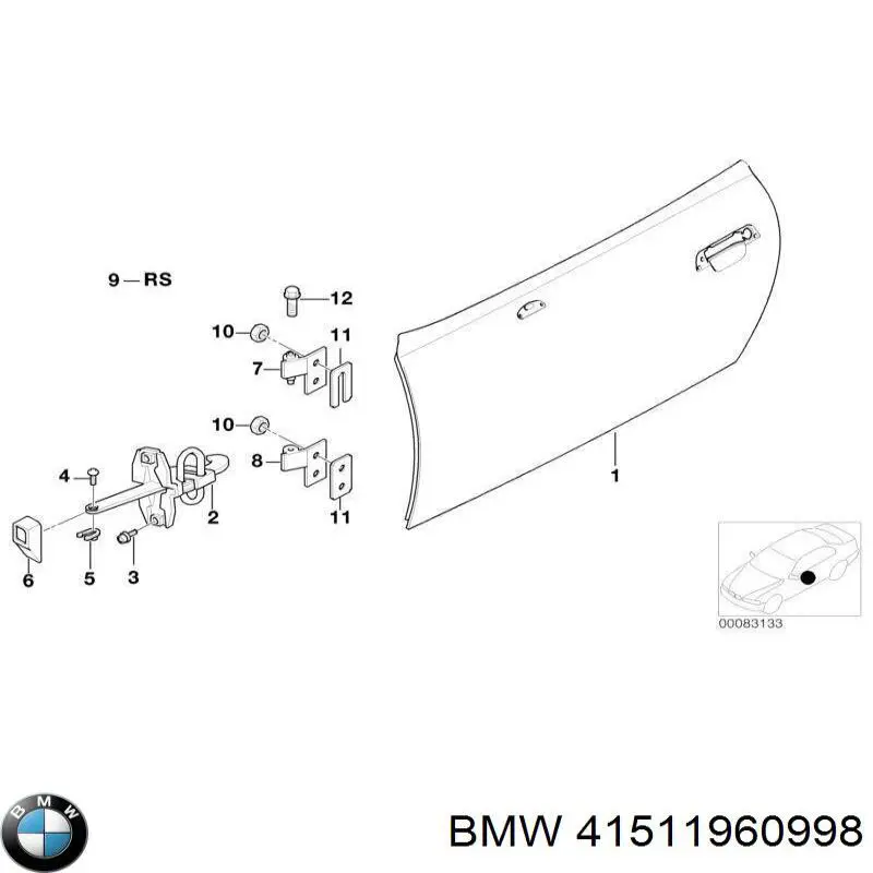 Zawias drzwi przednich BMW 41511960998 cena, od 40,38 USD