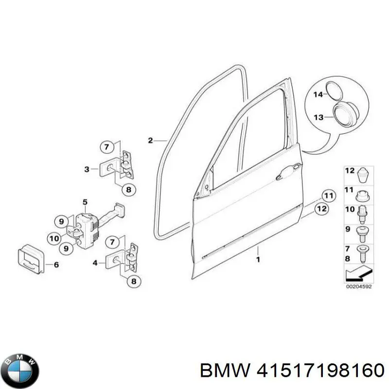 Drzwi przednie prawe BMW 41517198160 cena, od 747,43 USD