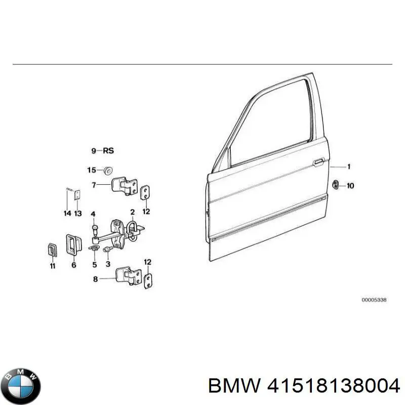 Drzwi przednie prawe do BMW 5  E34