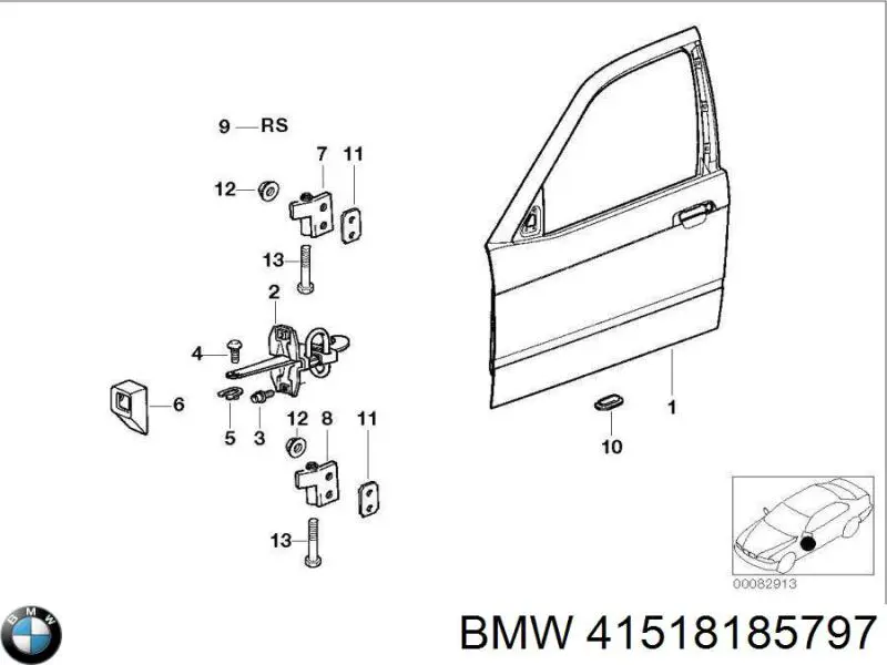 Drzwi przednie lewe do BMW 3  E36