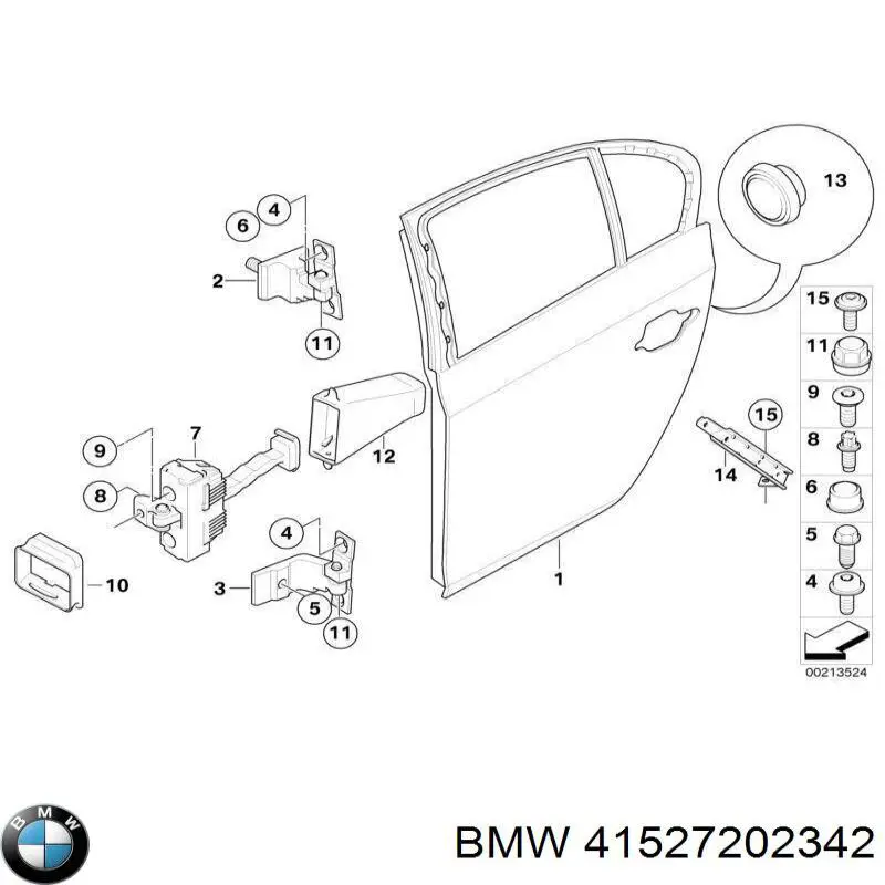 Drzwi tylne prawe do BMW 5 (E60)