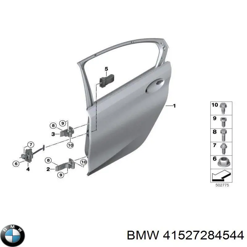 Zawias drzwi tylnych prawych do BMW X2 (F39)