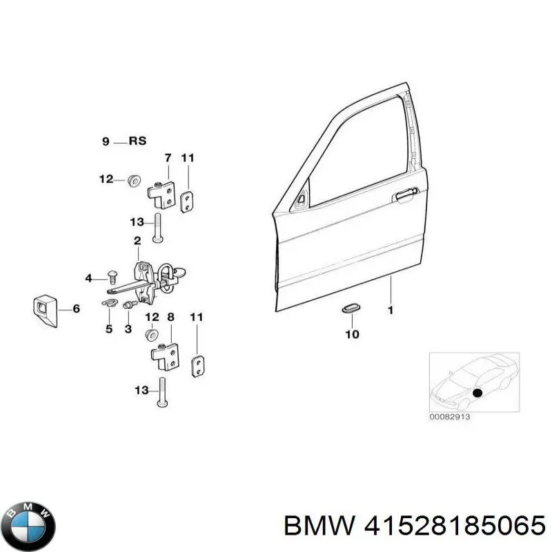 Drzwi tylne lewe do BMW 5 (E34)