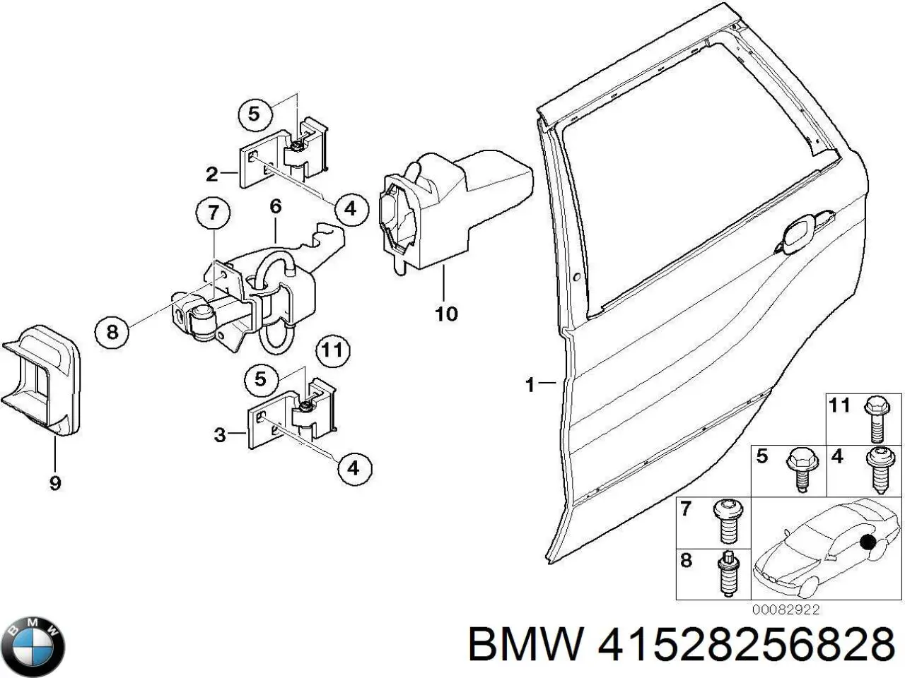 Drzwi tylne prawe do BMW X5  E53