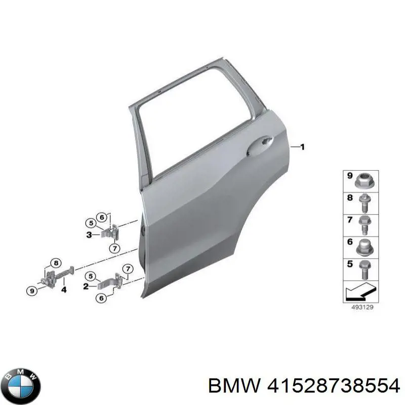 41528738554 BMW Drzwi tylne prawe