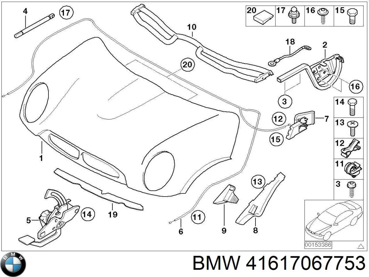 41617067753 BMW Maska silnika