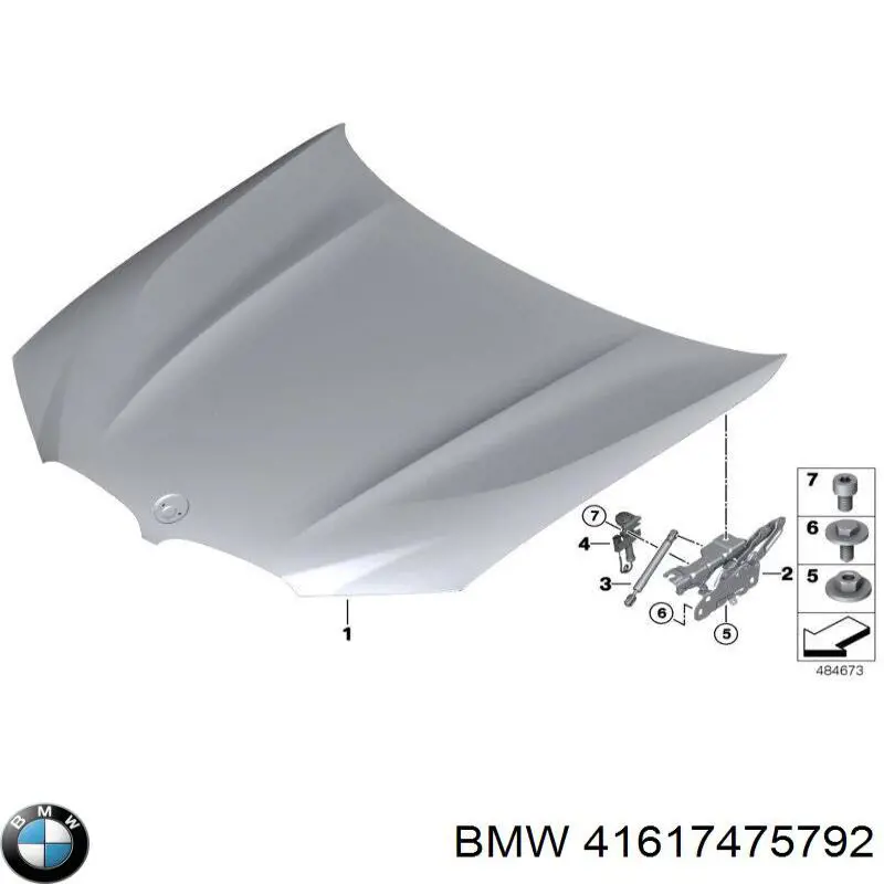 Zawias maski prawy BMW 41617475792 cena, od 70,58 USD