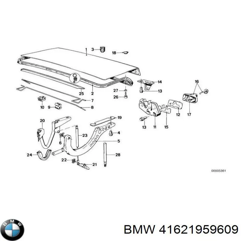 Do koszyka Klapa bagażnika BMW 3  E30