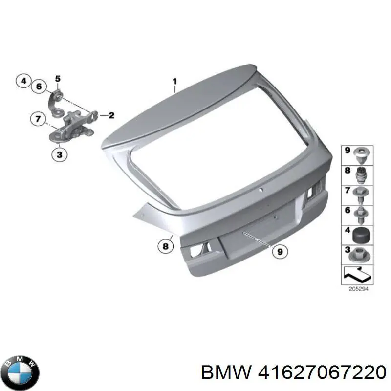 Zawias drzwi tylnych (bagażnika 3/5) do BMW 1 (E81, E87)