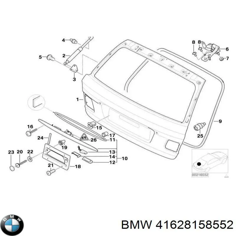 Drzwi tylne (bagażnika 3/5) BMW 3 kombi (E46) (1999 - 2005) cena, od 284,28 USD
