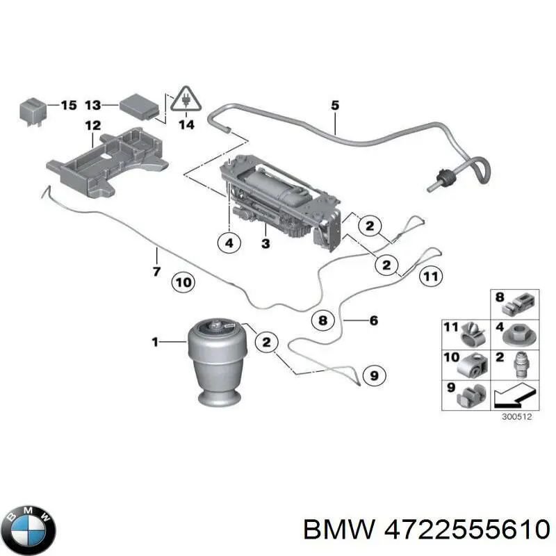 4722555610 BMW Blok zaworów zawieszenia regulowanego