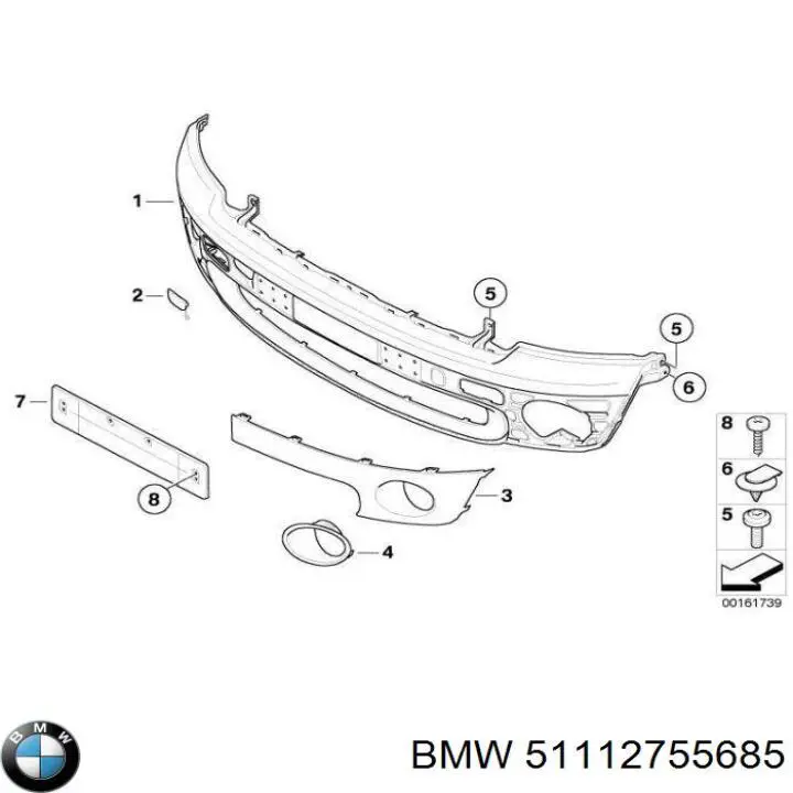 Zderzak przedni BMW 51112755685 cena, od 480,97 USD