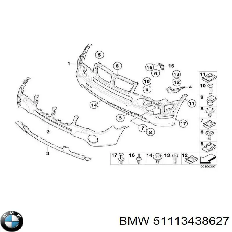 51113438627 BMW zderzak przedni