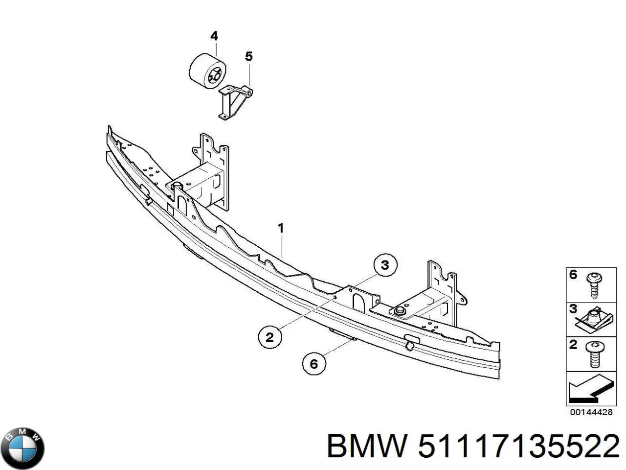Wzmocnienie zderzaka przedniego BMW 7 sedana (E65, E66, E67) (2001 - 2008) cena, od 157,52 USD