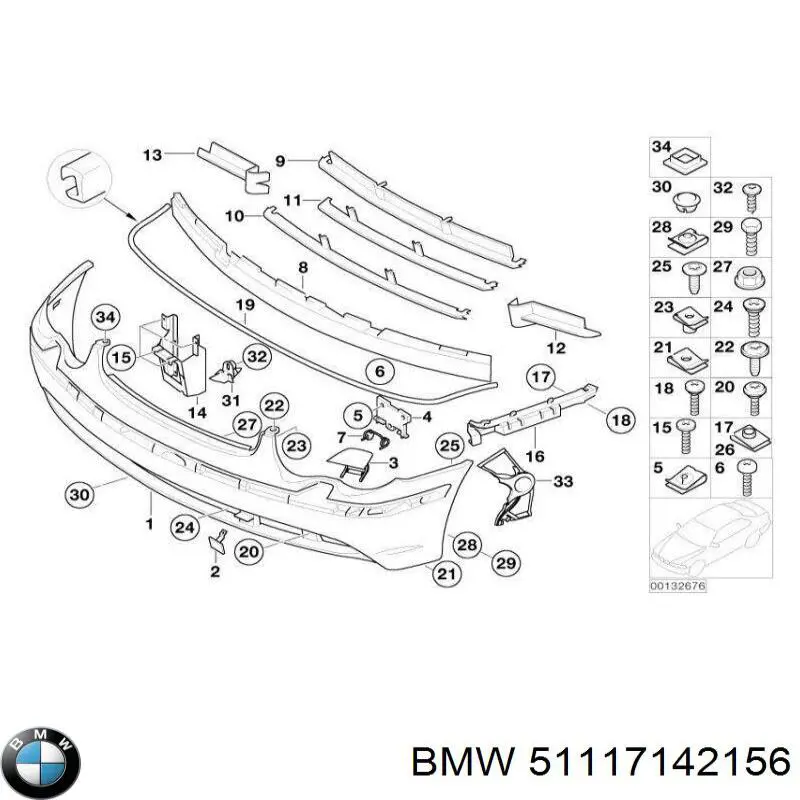 51117142156 BMW Zderzak przedni