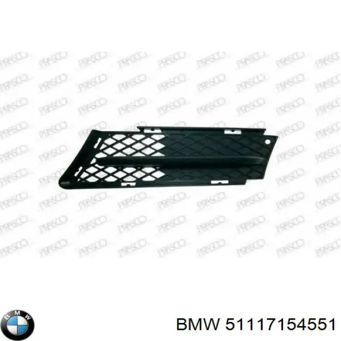 51117154551 BMW kratka zderzaka przedniego lewa