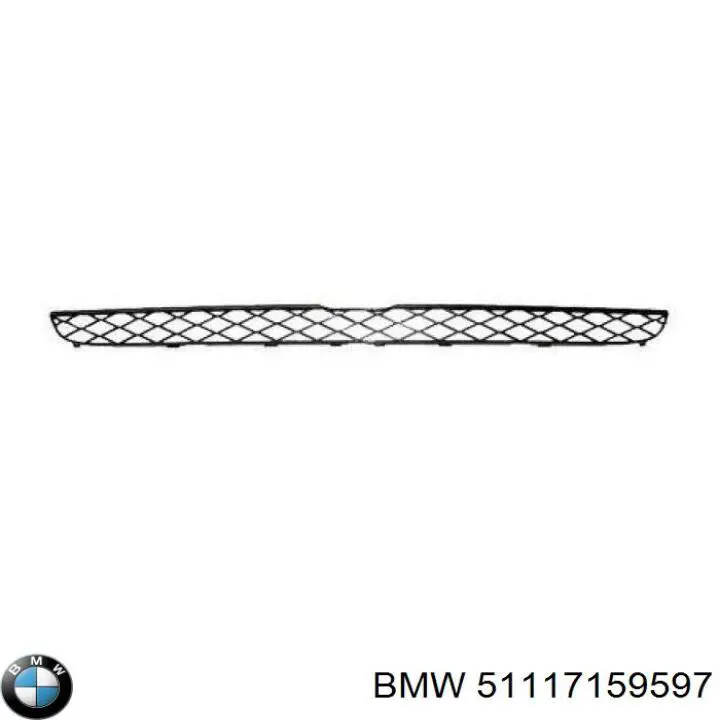 Kratka zderzaka przedniego górna BMW 51117159597 cena, od 28,80 USD