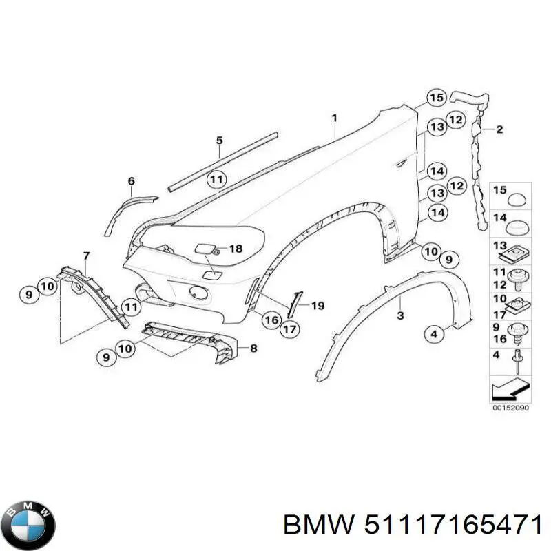 Wspornik zderzaka przedniego lewy do BMW X5 (E70)