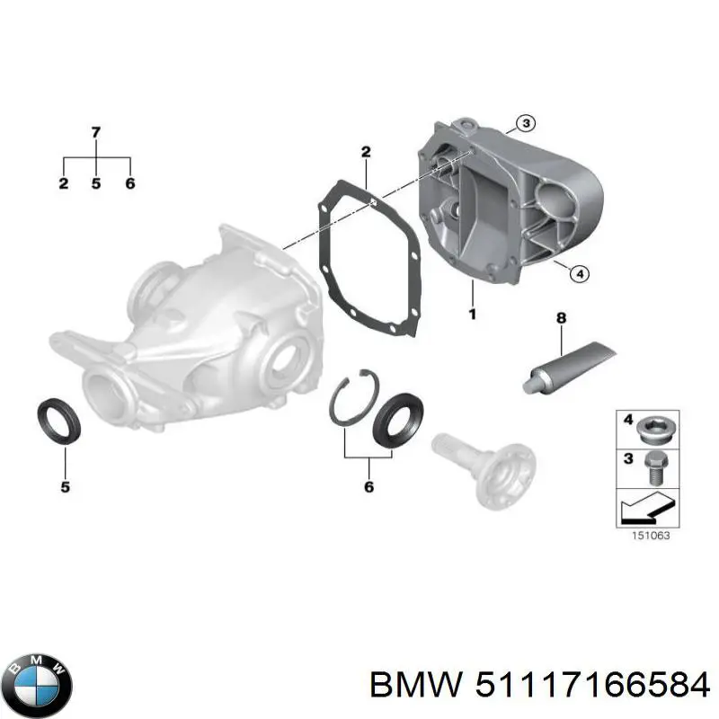 51117166584 BMW wzmocnienie zderzaka przedniego