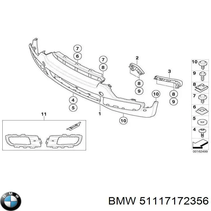 Do koszyka 51117172356 BMW Zderzak przedni