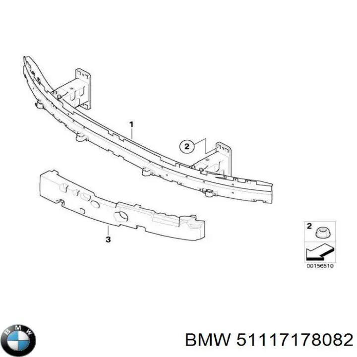 51117178082 BMW absorber (wypełniacz zderzaka przedniego)