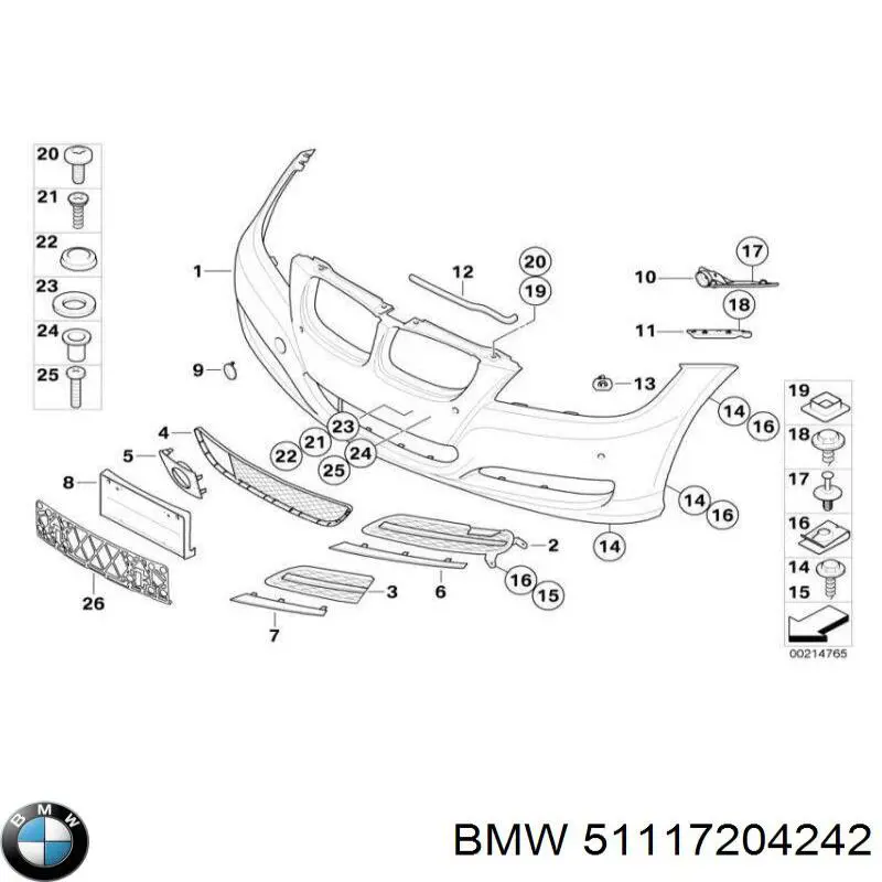 Zderzak przedni BMW 51117204242 cena, od 80,12 USD