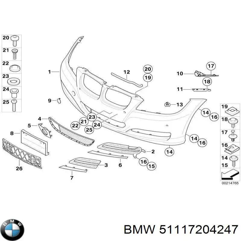 51117204247 BMW Zderzak przedni