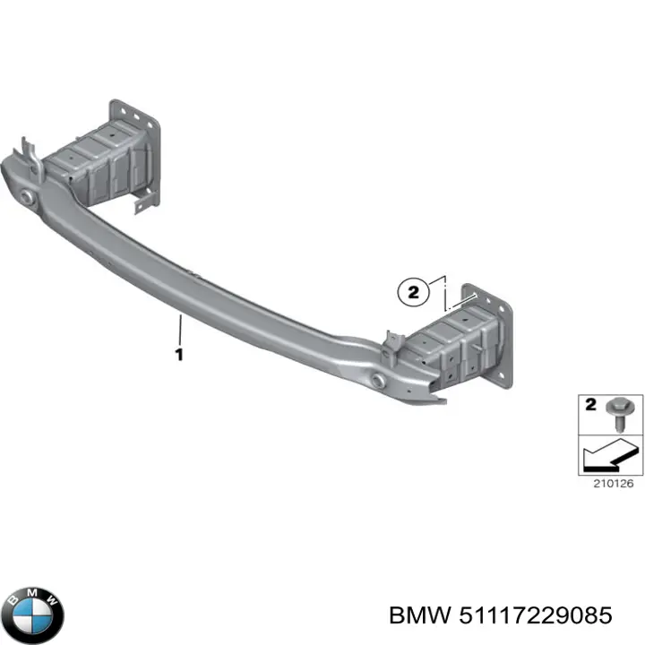 51117229085 BMW Wzmocnienie zderzaka przedniego