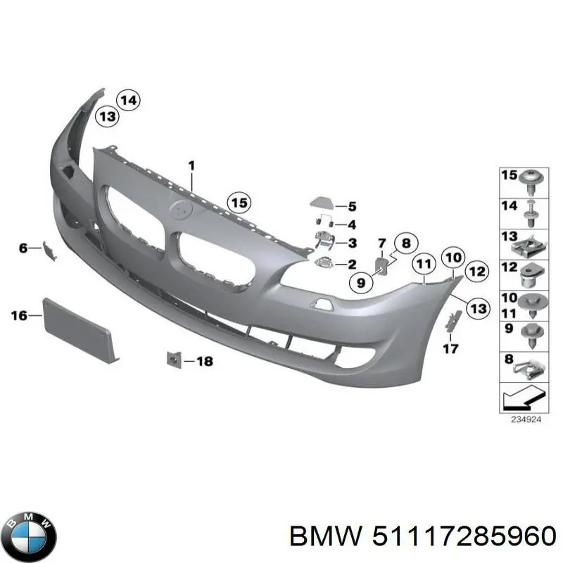 51117285960 BMW Zderzak przedni