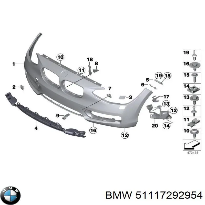 51117292954 BMW zderzak przedni