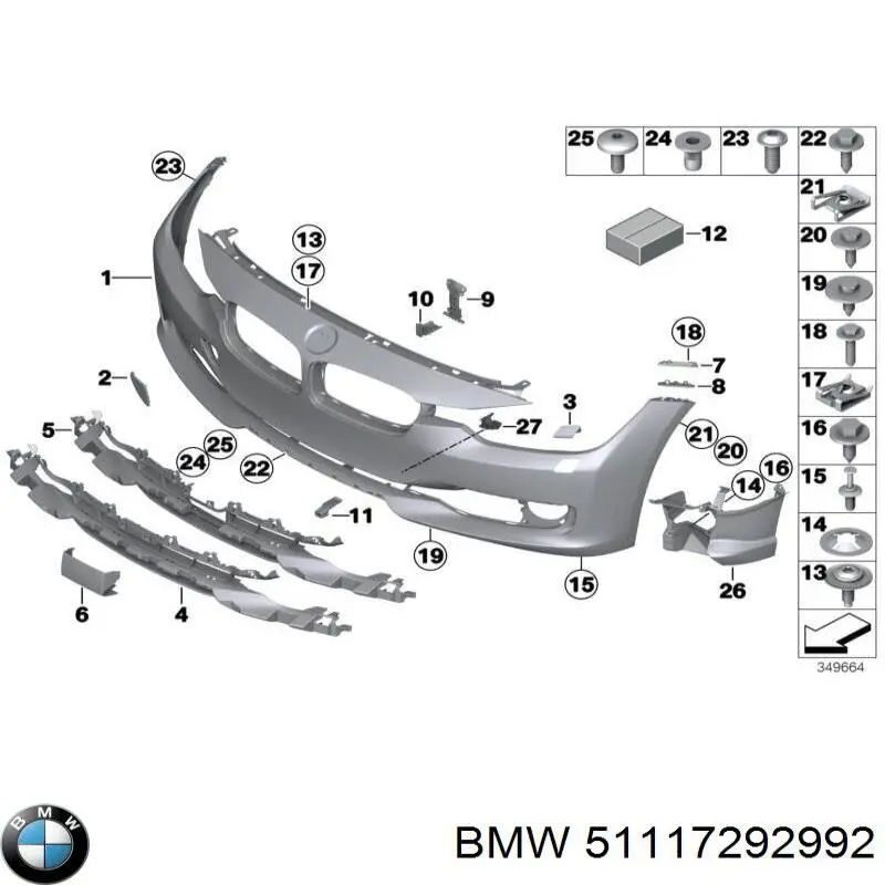 51117292992 BMW Zderzak przedni