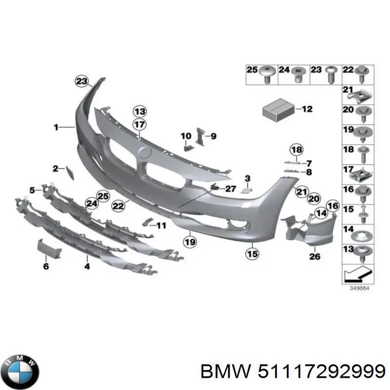 Zderzak przedni BMW 51117292999 cena, od 210,04 USD