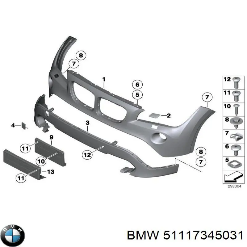 51117345031 BMW Zderzak przedni